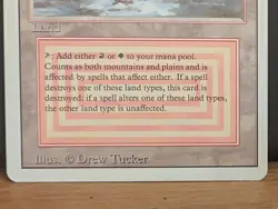 MTG Plateau Revised Magic the Gathering Dual Land Light Play, Almost Near Mint - Image 3