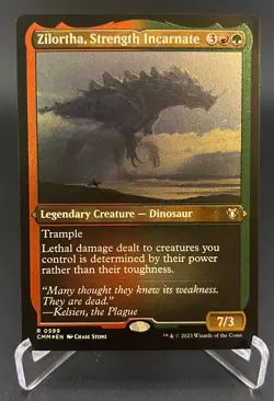 Zilortha, Strength Incarnate (Foil Etched #599, NM) Commander Masters (CMM), MTG - Image 1