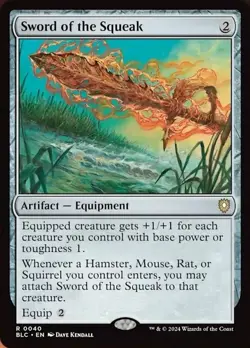1 x Sword of the Squeak - Commander: Bloomburrow - NM-Mint - MTG - Image 1