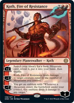 Koth, Fire of Resistance 138 MTG Phyrexia: All Will Be One Rare NP - Image 1