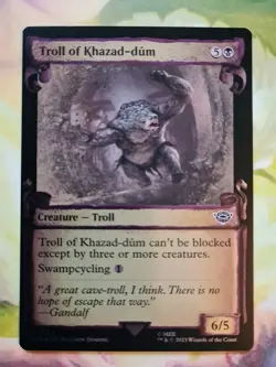 MTG - Troll of Khazad-dum - Silver Foil - Showcase Scrolls - LOTR - Magic - Image 2