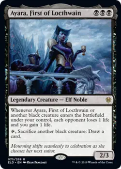 1x Ayara, First of Locthwain NM-Mint, English Throne of Eldraine MTG Magic - Image 1