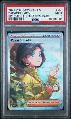 2023 POKEMON PAR EN-PARADOX RIFT SPECIAL ILLUSTRATION RARE PARASOL LADY PSA 9 - Image 1