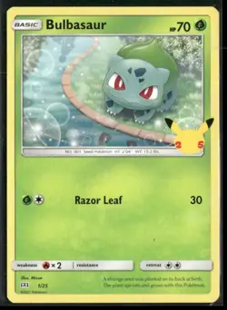 2021 McDonald's 25th Anniversary Promo Non-Holo TGC Bulbasaur Pokemon Card #1 - Image 1