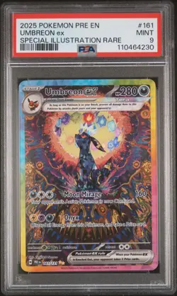 2025 POKEMON PRE EN-PRISMATIC EVOLUTIONS #161 UMBREON EX PSA 9 - Image 1