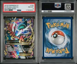 2015 POKEMON XY ROARING SKIES #100 FULL ART/M GALLADE EX PSA 8 - Image 5