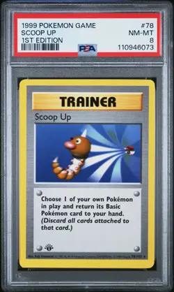 1999 POKEMON BASE SET 1ST EDITION #78 SCOOP UP PSA 8 - Image 1