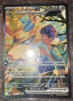🔥 Pokemon Hop’s Zacian ex #186/159 Journey Together-Special Rare SIR TCG 👀 - Image 1