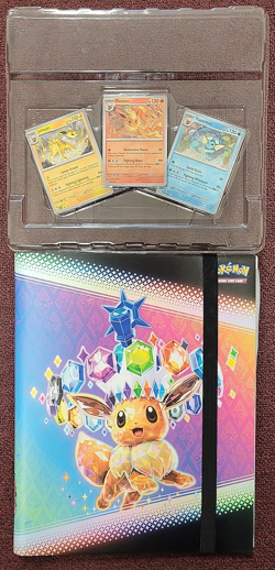 Pokemon TCG Prismatic Evolutions 378 Slot Binder + 3 SVP Promos 167 / 168 / 169 - Image 1