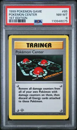 1999 POKEMON BASE SET 1ST EDITION #85 POKEMON CENTER PSA 8 - Image 1