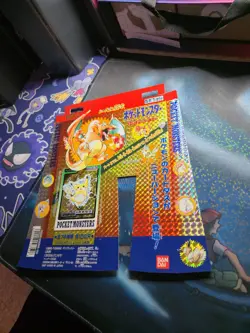 Pokemon Carddass Vending 1997 Display Mount Charizard Prism Art Sheet Bandai - Image 4