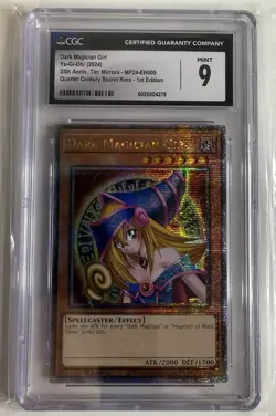 2024 YU-GI-OH! Dark Magician Girl 25th Anniv. QCR 1st Ed. CGC 9 MINT - Image 1