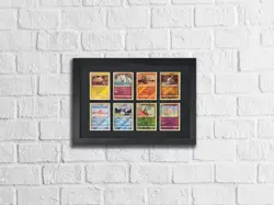 Black 8 Trading Card Frame for TCG, Pokemon, MTG, Sports Display Holder, Wooden - Image 1