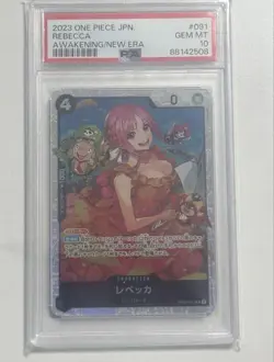 PSA10 Rebecca SR OP05-091 One Piece Card Japanese - Image 1