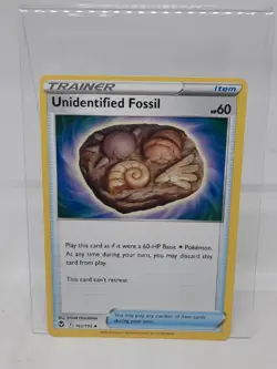 1x Unidentified Fossil 165/195 Silver Tempest Pokemon TCG Card NM - Image 1