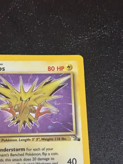 Vintage Zapdos 15/62 Holo Rare Fossil Set Pokemon Card NEAR MINT NM - Image 3