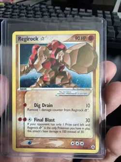 Pokemon Regirock TCG Shiny Gold Star Holo Card 91/92 2006 LP - Image 1