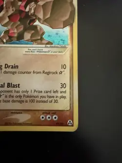 Pokemon Regirock TCG Shiny Gold Star Holo Card 91/92 2006 LP - Image 4