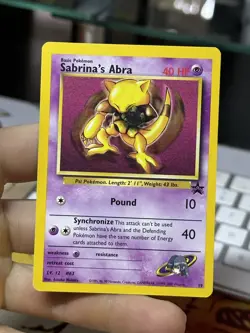 Sabrina's Abra 19 Black Star Promo 2000 Rare Pokemon Card TCG - Image 3