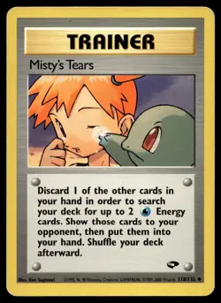 Misty's Tears 118/132 Pokemon Card Gym Challenge Uncommon Trainer LP K36 - Image 1
