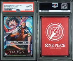 PSA10 Silvers Rayleigh L Leader Parallel OP12-001 One Piece Card Japanese - Image 1