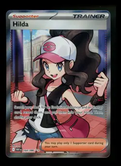 Hilda 164/086 White Flare 2025 Full Art Holo Pokemon Card TCG - Image 1