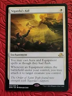 MTG Sigarda's Aid x1 NM ~Eldritch Moon (Magic the Gathering)*Free Shipping* - Image 1
