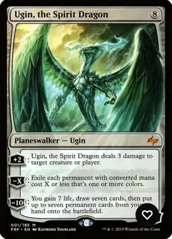 X 1 Ugin, the Spirit Dragon NM-M FRF 001 MTG Magic The Gathering - Image 1