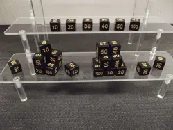 POKEMON DICE Damage Counter TCG MTG Gaming Marker 16mm Full size Gold Black - Image 1