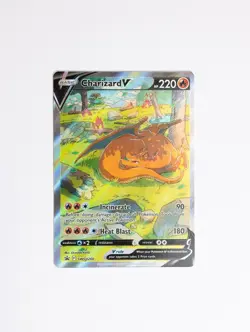 Pokemon Charizard v SWSH260 Full Art Black Star Promo Holo Card NM Condition - Image 1