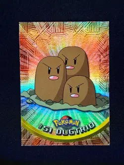 topps Pokemon TV Animation Edition Series 1 Rainbow Holo Foil #51 Dugtrio - Image 1