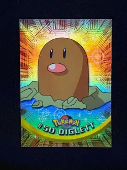 topps Pokemon TV Animation Edition Series 1 Rainbow Holo Foil #50 Diglett - Image 1