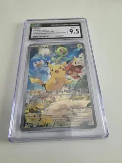 Pikachu 027 Paldea Evolved ETB Pokemon Center Promo CGC 9.5 - Image 2