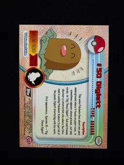 topps Pokemon TV Animation Edition Series 1 Rainbow Holo Foil #50 Diglett - Image 2
