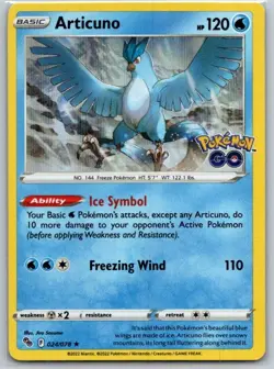 Articuno 024/078 Holo Pokemon GO NM - Image 1
