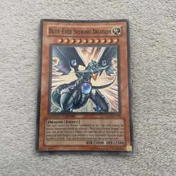 Blue Eyes Shining Dragon MOV-EN001 Limited Edition Super Rare YuGiOh Foil - MP - Image 1