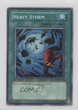 Heavy Storm 1st Ed. YuGiOh Warrior's Triumph Structure Deck #SD5-EN023 2005 - Image 1