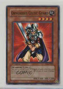 Obnoxious Celtic Guard 1st Ed. YuGiOh Warrior's Triumph Structure Deck 2005 - Image 1