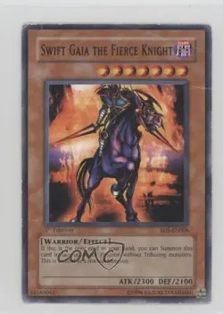 Swift Gaia The Fierce Knight 1st Ed. YuGiOh Warrior's Triumph Structure Deck - Image 1