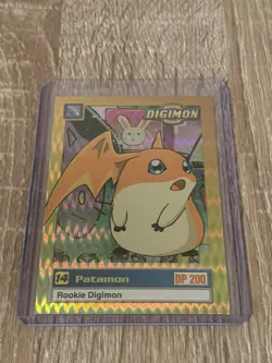 SHIPS SAME DAY Bandai Digimon Trading Card 17 of 34 Patamon #14 Holo Prism - Image 1