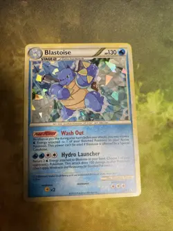 Pokemon TCG Blastoise Unleashed 13/95 Promo Cracked Ice Holo Rare Card Hgss - Image 1