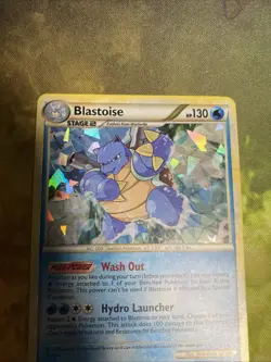 Pokemon TCG Blastoise Unleashed 13/95 Promo Cracked Ice Holo Rare Card Hgss - Image 2