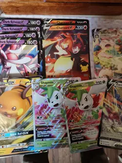 Pokemon 17 Card Jumbo Lot Sealed Snorlax Blaines Charizard x2 SLYVEON x6 Etc! NM - Image 3