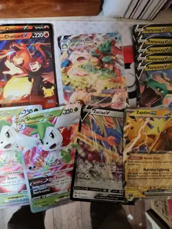 Pokemon 17 Card Jumbo Lot Sealed Snorlax Blaines Charizard x2 SLYVEON x6 Etc! NM - Image 4