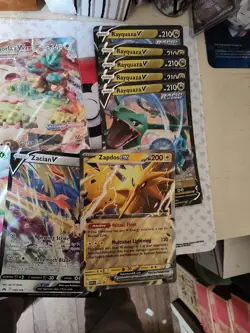 Pokemon 17 Card Jumbo Lot Sealed Snorlax Blaines Charizard x2 SLYVEON x6 Etc! NM - Image 5