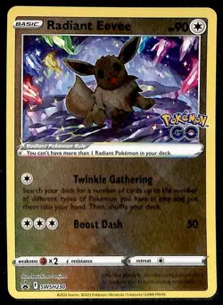 Radiant Eevee Black Star Promo SWSH 230, NM Pokemon Card - Image 1