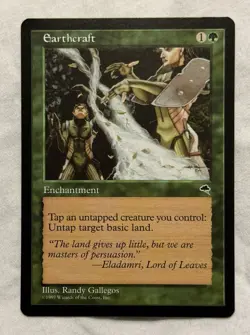 Earthcraft Tempest Enchantment Card MTG Regular MP 1997 - Image 1