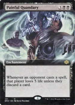 Painful Quandary (Extended Art) - Near Mint MTG The Brothers' War - Image 1