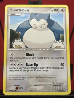 Snorlax 37/130 Pokemon Card TCG Diamond & Pearl 2007 Regular LP - Image 3