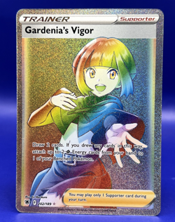 2022 Pokemon Card Astral Radiance Gardenia’s Vigor 202/189 Rainbow Rare NM - Image 1